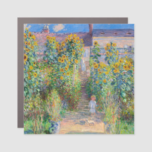 Claude Monet - The Artist's Garden at Vetheuil Car Magnet