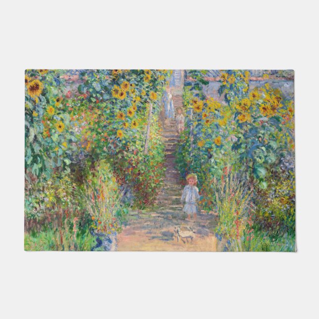 Claude Monet - The Artist's Garden at Vetheuil Doormat (Front)