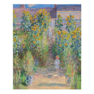 Claude Monet - The Artist's Garden at Vetheuil Faux Canvas Print