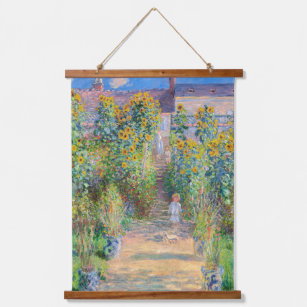 Claude Monet - The Artist's Garden at Vetheuil Hanging Tapestry