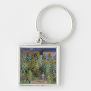 Claude Monet   The Artist's Garden at Vetheuil Key Ring