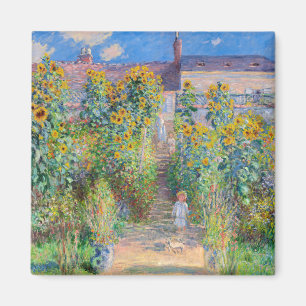 Claude Monet - The Artist's Garden at Vetheuil Magnet