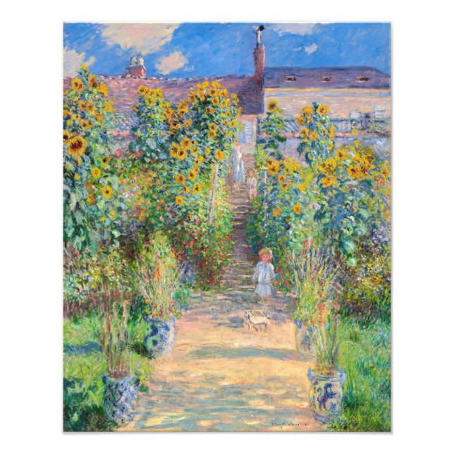 Claude Monet - The Artist's Garden at Vetheuil Photo Print (Front)