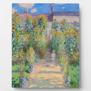 Claude Monet - The Artist's Garden at Vetheuil Plaque