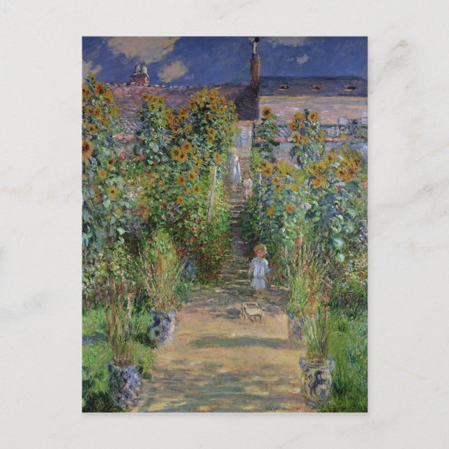 Claude Monet | The Artist's Garden at Vetheuil Postcard (Front)