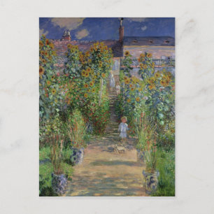 Claude Monet   The Artist's Garden at Vetheuil Postcard