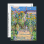 Claude Monet - The Artist's Garden at Vetheuil Postcard<br><div class="desc">The Artist's Garden at Vetheuil / Le jardin de l'artiste a Vetheuil - Claude Monet,  Oil on Canvas, 1881</div>