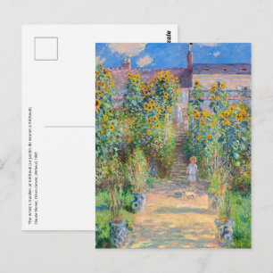Claude Monet - The Artist's Garden at Vetheuil Postcard