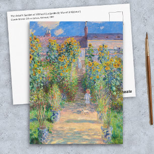 Claude Monet - The Artist's Garden at Vetheuil Postcard