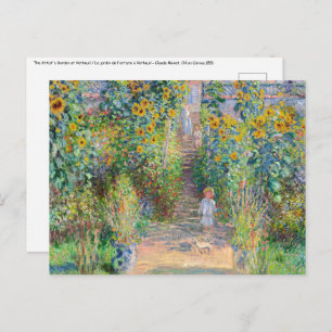 Claude Monet - The Artist's Garden at Vetheuil Postcard