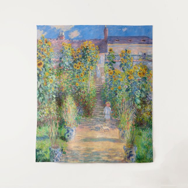 Claude Monet - The Artist's Garden at Vetheuil Tapestry (Front)