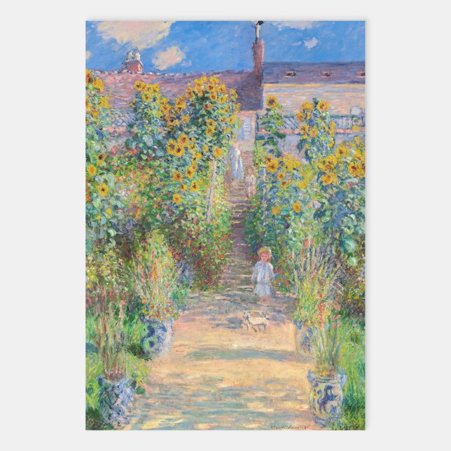 Claude Monet - The Artist's Garden at Vetheuil Wrapping Paper Sheet (Creator Uploaded)