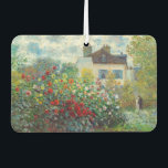 Claude Monet - The Artist's Garden in Argenteuil Car Air Freshener<br><div class="desc">The Artist's Garden in Argenteuil / A Corner of the Garden with Dahlias - Claude Monet,  Oil on Canvas,  1873</div>