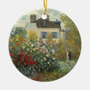 Claude Monet The Artist's Garden in Argenteuil Ceramic Tree Decoration
