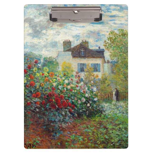 Claude Monet - The Artist's Garden in Argenteuil Clipboard (Front)