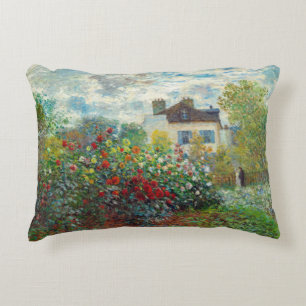 Claude Monet - The Artist's Garden in Argenteuil Decorative Cushion