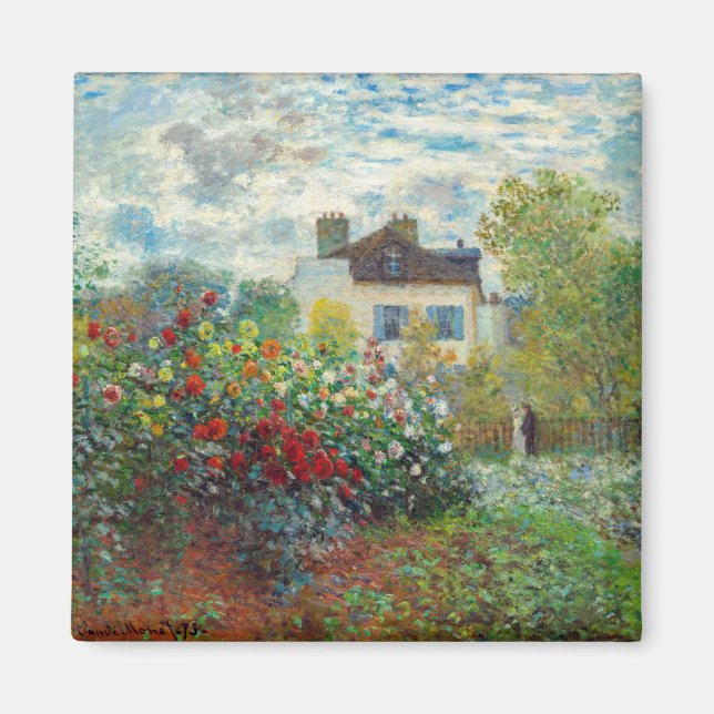 Claude Monet - The Artist's Garden in Argenteuil Magnet (Front)
