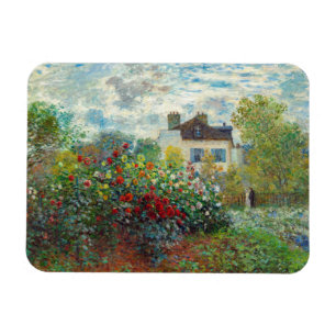 Claude Monet - The Artist's Garden in Argenteuil Magnet