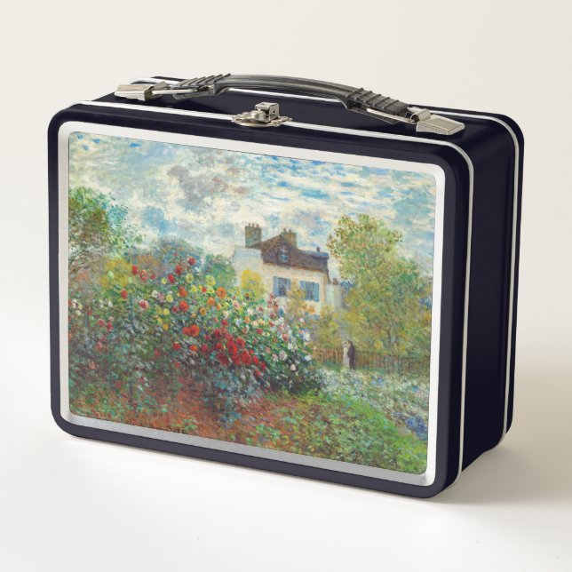 Claude Monet - The Artist's Garden in Argenteuil Metal Lunch Box (Front)