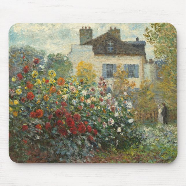 Claude Monet | The Artist's Garden in Argenteuil Mouse Pad (Front)