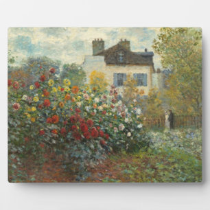 Claude Monet The Artist's Garden in Argenteuil Plaque
