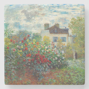 Claude Monet - The Artist's Garden in Argenteuil Stone Coaster