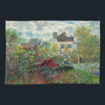 Claude Monet - The Artist's Garden in Argenteuil Tea Towel<br><div class="desc">The Artist's Garden in Argenteuil / A Corner of the Garden with Dahlias - Claude Monet,  Oil on Canvas,  1873</div>