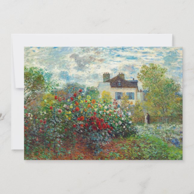 Claude Monet - The Artist's Garden in Argenteuil Thank You Card (Front)