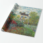 Claude Monet - The Artist's Garden in Argenteuil Wrapping Paper<br><div class="desc">The Artist's Garden in Argenteuil / A Corner of the Garden with Dahlias - Claude Monet,  Oil on Canvas,  1873</div>