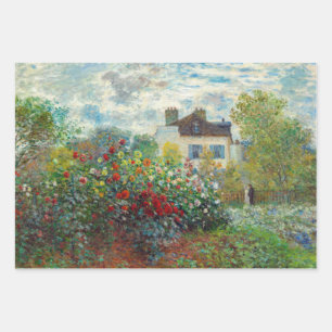 Claude Monet - The Artist's Garden in Argenteuil Wrapping Paper Sheet