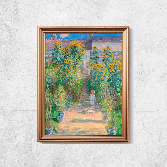 Claude Monet The Artists Garden Sunflowers Old Art Poster (Claude Monet The Artists Garden Sunflowers Old Art Poster
)