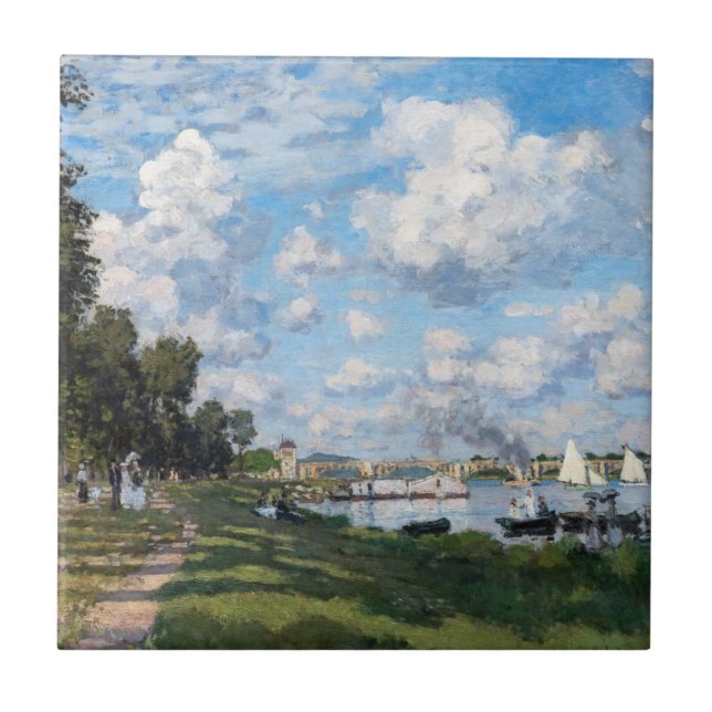 Claude Monet - The Basin at Argenteuil Ceramic Tile (Front)