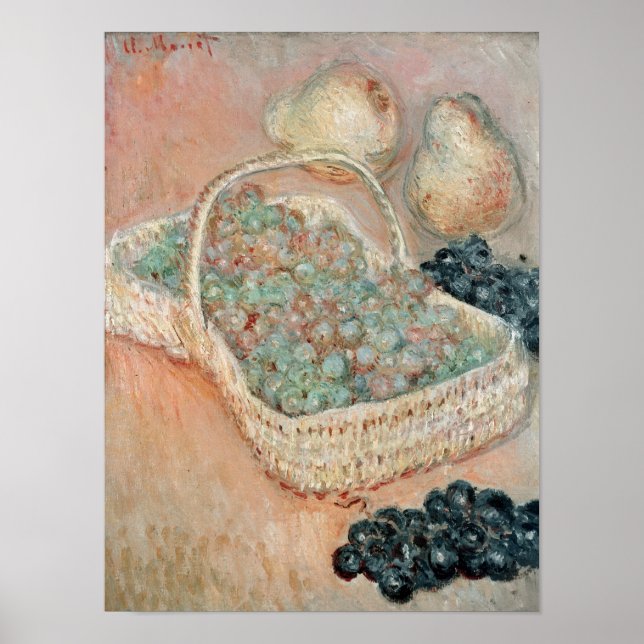 Claude Monet | The Basket of Grapes, 1884 Poster (Front)