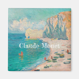 Claude Monet The Beach and the Falaise d'Amont Magnet