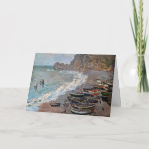 Claude Monet - The Beach at Etretat Card