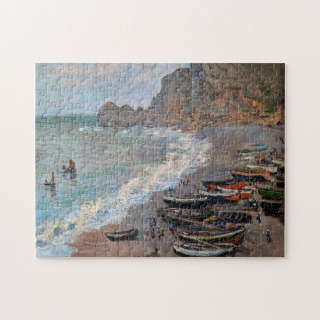 Claude Monet - The Beach at Etretat Jigsaw Puzzle (Horizontal)