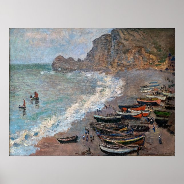 Claude Monet - The Beach at Etretat Poster (Front)