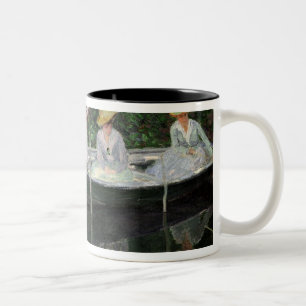 Claude Monet   The Boat at Giverny, c.1887 Two-Tone Coffee Mug