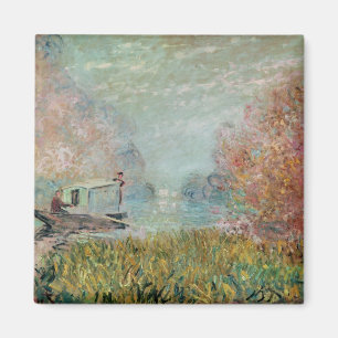 Claude Monet   The Boat Studio on the Seine, 1875 Magnet