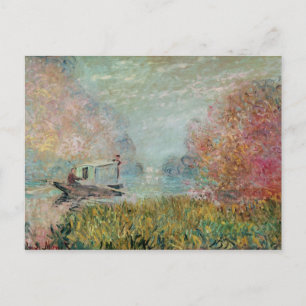Claude Monet The Boat Studio on the Seine, 1875 Postcard