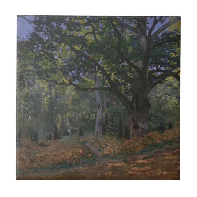 Claude Monet | The Bodmer Oak, Fontainebleau Fores Ceramic Tile (Front)