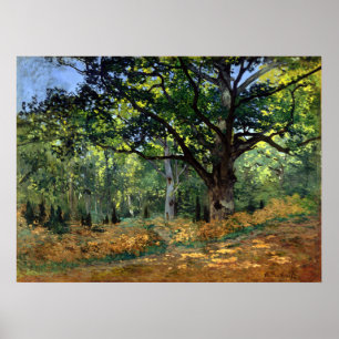 Claude Monet The Bodmer Oak, Fontainebleau Forest Poster