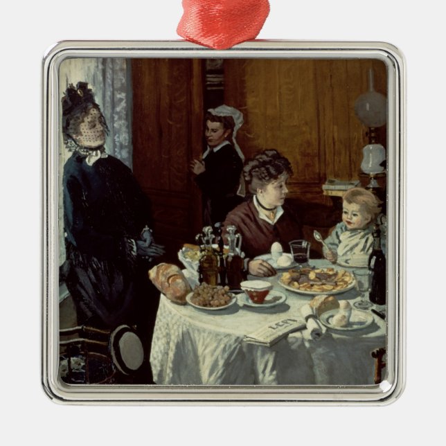 Claude Monet | The Breakfast Metal Ornament (Front)