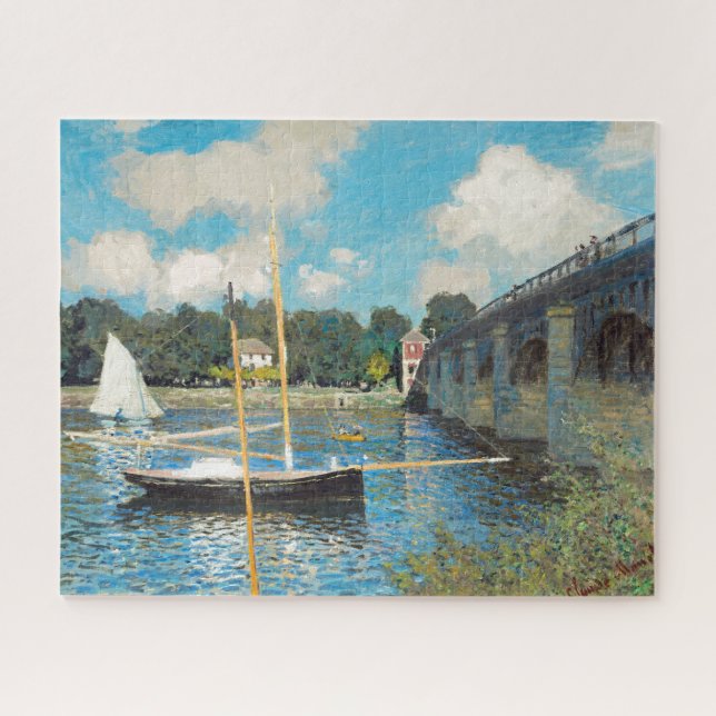 Claude Monet The Bridge at Argenteuil (1874) Jigsaw Puzzle (Horizontal)