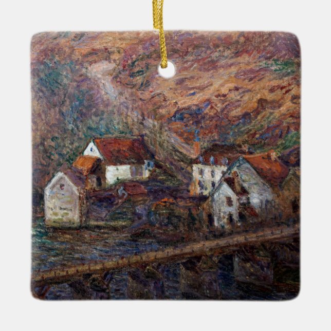 Claude Monet - The Bridge at Vervy Ceramic Ornament (Front)