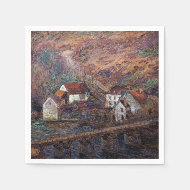 Claude Monet - The Bridge at Vervy Napkin (Front)