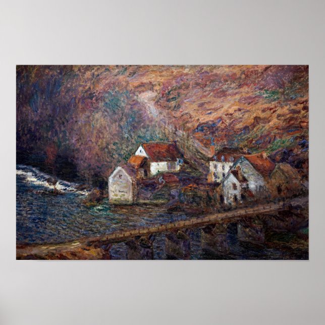 Claude Monet - The Bridge at Vervy Poster (Front)