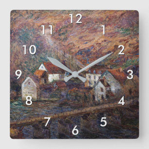 Claude Monet - The Bridge at Vervy Square Wall Clock