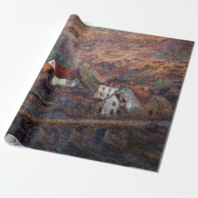 Claude Monet - The Bridge at Vervy Wrapping Paper (Unrolled)