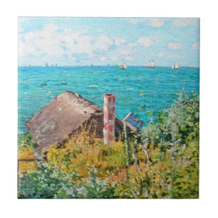 Claude Monet The Cabin At Saint-Adresse Fine Art Ceramic Tile